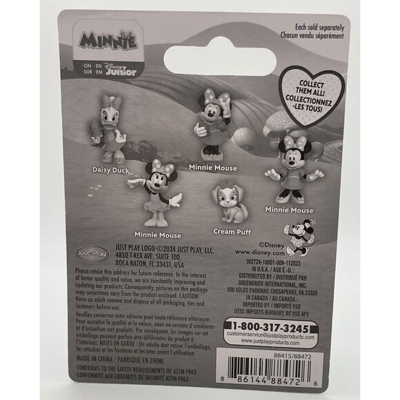 NEW ~ DISNEY JUNIOR MINNIE FIGURE & BONUS CARD Collectible - Picture 2 of 2